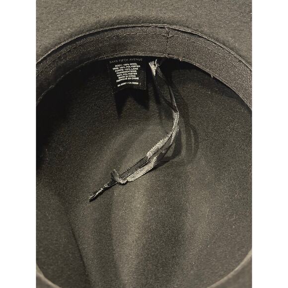 Saks Fifth Avenue 100% Wool Hat Black Color Perfect For Fall Spring Winter Derby - Picture 3 of 9